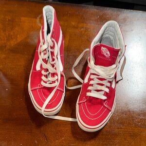 Red vans high tops
